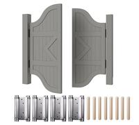 Porte Oscillanti Café Style - Porta A Mezza Vita In Legno Massiccio Con Cerniere In Acciaio, Chiusura Automatica - Ideale Per Scala O Bar(Grigio,W:150 x H:100cm)