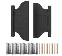 Porte Oscillanti Café Style - Porta A Mezza Vita In Legno Massiccio Con Cerniere In Acciaio, Chiusura Automatica - Ideale Per Scala O Bar(Nero,W:74 x H:80cm)