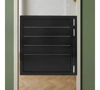 Porte Oscillanti for Caffè, Porta Basculante in legno, Porte Singole for Interni da Saloni, Porta Bar Decorativa, con Cerniere e Kit Ferramenta, Vintage in stile rustico(Nero,W76*H90cm)