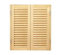 Porte Oscillanti in Legno Massello, Chiusura automatica Porta a Battente, Porte basculante con Cernier, Doppia Porta da Saloon per corridoio, cucina, bar(Natural,80 * 90cm)