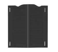 Porte Oscillanti in Legno, Porta Caffè Bar Saloon, Porte a Mezza Vita Louver, Porta Doppia for Cucina, Casa, Scale, Camera da Letto, Corridoio, W70-170cm H90/100cm(Nero,W165xH90cm)