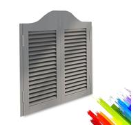 Porte Oscillanti In Legno Porte A Battente Da Saloon Bar Porta A Doppia Apertura Chiusura Automatica Con Pali E Cerniere Per Cucina Caffe Scale Divisoria(Grigio,W80*H100cm)