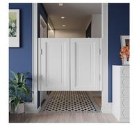 Porte Oscillanti Interne, Battente Bidirezionale, Porta Da Saloon In Legno Massello, Porte A Mezza Vita Per Decorazioni Per La Casa, Porta Per Corridoio(White,100x90cm/39x35in)