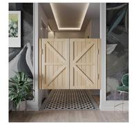 Porte Oscillanti Interne, Battente Bidirezionale, Porta Da Saloon In Legno Massello, Porte A Mezza Vita Per Decorazioni Per La Casa, Porta Per Corridoio(Natural,120x90cm/47x35in)