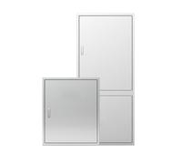 Porte per armadietti da esterno in acciaio inossidabile, pannello di accesso resistente per impianti idraulici, elettrici e portello di ispezione a parete caricato a molla per un facile accesso