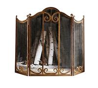 Porte per caminetti, parascintille in Metallo a 3 Pannelli, parascintille in Ferro battuto, parascintille in Rete, Protezione antincendio, Accessori per Utensili da Esterno