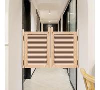 Porte per saloon in legno massiccio non verniciato, a mezza vita, con chiusura automatica, per bar e bar, 121,9 x 91,4 cm, stile occidentale con stipite