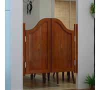 Porte personalizzabili retrò in legno per bar bar - ingresso bar basculante, porta a cerniera a mezza vita (W100 cm x H107 cm) per cucina e decorazione domestica occidentale