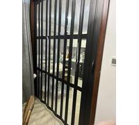 Porte pieghevoli a fisarmonica per interni, colore bianco trasparente, grande divisorio per cucina e locali, soluzione salvaspazio per spazi versatili
