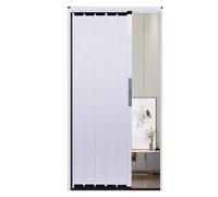Porte pieghevoli a fisarmonica pieghettate salvaspazio per armadio 24 177,8 cm di larghezza, elegante pannello bianco ideale per uso interno 111 x 203 cm Dimensioni