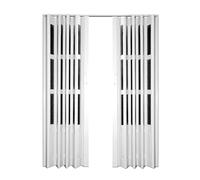 Porte pieghevoli per interni (61 - 91 X 203 Cm), porte pieghevoli per armadi, non è necessaria alcuna punzonatura, inclusi accessori per porte e montaggio, manico e fermo (larghezza x altezza) 66 x 80