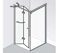 Porte pliante à charnières HSK Atelier Plan pour panneau latéral, dimensions : 100,0 cm x 200,0 cm, butée à charnière à gauche, 17788100-L-41-50edelglas, 17788100-L-41-50edelglas, Cabine doccia: Aspet