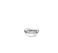 Porte-savon rond emco, plat en verre cristal, 433013900, 433013900, Colorazione: bianco