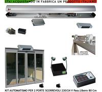 Porte scorrevoli Kit Automatismo 2 Ante Pass 80 cm 220/24 V 2 Radar Sicur Sbloco