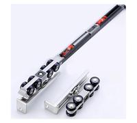 Porte scorrevoli Kit di accessori hardware per porte scorrevoli, rullo di scorrimento silenzioso con chiusura ammortizzata, binario di guida a terra e staffe per il montaggio a parete(11ft/132in/3.4m)