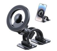 Porte-Téléphone Magnétique Pour Voiture - 11,5x7,8x9,8cm , Support PC PVC ABS | Support Pliable 360 Degrés, Monture Téléphone Magnétique, Tableau De Bord, Pare-Brise, Camion, Salle De Sport, Femmes Et