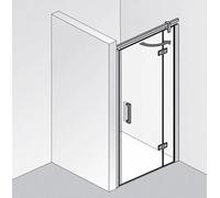 Porte tournante HSK Atelier Plan sur le côté, avec profil clipsé, dimensions : 75,0 cm x 200,0 cm, butée droite, 17018075-R--68-120, 17018075-R--68-120, Cabine doccia: Nero opaco: Vero vetro TwinSeal
