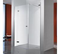 Porte tournante HSK Premium Softcube en niche, en 3 parties, dimensions : 180 x 200 cm, butée à charnière à gauche, 6803180-L-41-50edelglas, 6803180-L-41-50edelglas, Cabine doccia: Aspetto cromato: ES