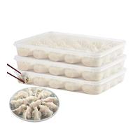 Porte-Œufs | 3 Pièces Grand Organisateur De Stockage Transparent | Boîte Porte-Œufs Frais Pour Ravioles,Pour Micro-ondes Plan De Travail Cuisine Garde-manger Maison Appartement Restaurant