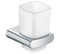 Porte-verre KEUCO ELEGANCE, verre en cristal véritable mat, chromé, 11650019000, 11650019000