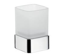 Porte-verre loft emco, modèle sur pied, verre cristal satiné, 052001601, 052001601, Colorazione: acciaio inox