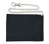 Mil-Tec Portafoglio con catena di sicurezza, nero, 9 x 13 cm, Portafoglio da cintura