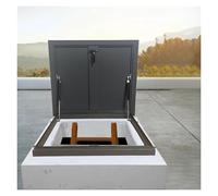 Portello Accesso Tetto Alluminio Apertura Verso l'esterno Coperture per Lucernari Soffitta Porta Accesso Locali Industriali(55x55cm/1.8x1.8ft)
