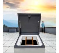 Portello di accesso al tetto con supporti di sollevamento e design resistente alle intemperie per un ingresso sicuro negli edifici
