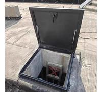 Portello di accesso al tetto in acciaio zincato resistente, porta di sicurezza resistente alle intemperie per installazione sul ponte, ideale per soluzioni parapioggia e lucernari