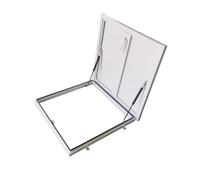 Portello di accesso al tetto in alluminio, bianco, 55 x 55 cm, copertura di sicurezza per ingresso a soffitto per manutenzione del tetto e accesso al lucernario, porta di accesso di sicurezza durevole