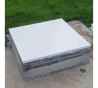 Portello di Accesso al Tetto Resistente per Barche, Coperchio Rettangolare per Ponte e lucernario, Accesso alla soffitta con Sollevamento Verso l'Alto, 85 cm/33,5 Pollici, Bianco, Struttura