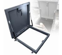 Portello di accesso al tetto, zincato con rivestimento a polvere, portello di accesso al tetto con aste di supporto, per soffitta, cantina, cantina a volta 90X90CM