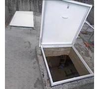 Portello di accesso commerciale con chiusura a gancio e maniglia, porta di accesso bianca Emerncy per manutenzione, riparazioni e installazione, dimensioni interne: 85 x 85 cm
