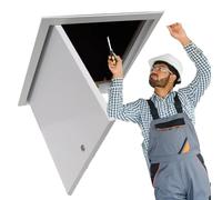 Portello di accesso con telaio in alluminio, Pannello di accesso for ispezione in metallo con serratura for soffitti, cartongesso, soffitte, impianti idraulici, diverse dimensioni(300x600mm/12x23.6in)