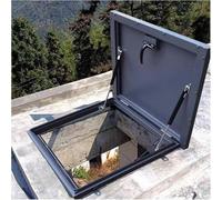 Portello di accesso del tetto in metallo zincato con guarnizione di tenuta e maniglia di bloccaggio di rotazione di 90° per un ingresso sicuro