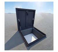 Portello di accesso in metallo resistente alle intemperie con maniglia bloccabile | Copertura di manutenzione in acciaio resistente per la sicurezza di tetti, cantine e porte di fuga