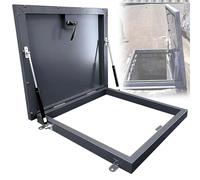 Portello di accesso per tetto in acciaio zincato, grande, 80 x 80 cm, resistente alle intemperie, con maniglia a gas e chiavistello per una facile manutenzione e riparazione