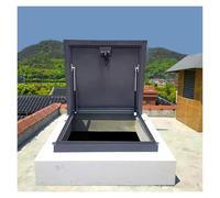 Portello di accesso personalizzato da 500 mm in acciaio verniciato a polvere nero per terrazza e terrazza, perfetto per celle e fabbriche e soluzione di accesso sicuro.