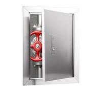 Portello di ispezione per esterni in acciaio inox, impermeabile e antiruggine, con maniglia da incasso, perfetta per impianti idraulici, montaggio a incasso (85 x 95 cm)