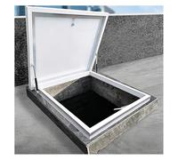 Portello di sicurezza in alluminio, coperchio di accesso Egress con aste di supporto, finestra di manutenzione di emergenza per cantina e soffitta, 95 x 95 cm
