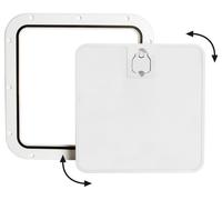 Portello d’Ispezione Estraibile Bianco 375x375 mm - Chiusura a Baionetta