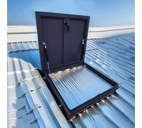 Portello in alluminio resistente, resistente alle intemperie, accesso per lucernario per soffitte e cantine, coperchio sicuro con serratura, 102 x 56 cm, soluzione di accesso durevole e affidabile