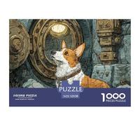 Portello Meccanico Corgi Puzzle 1000 Pezzi Gioco di Puzzle 1000 Pezzi Carta Stile Industriale Relax Concentrazione Famiglia Regalo Decor 52x38cm/1000pcs 52x38cm/1000pcs