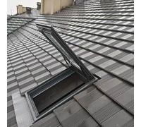 Portello per lucernario, telaio in lega di alluminio resistente e vetro isolante a doppio strato, per soffitta e solarium, dimensioni: 75 x 80 cm/75 x 85 cm, design elegante e efficiente dal punto di