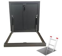 Portello per tetto in acciaio zincato con molle a gas e serratura Accesso sicuro al loft antipioggia Ventilatore di fuga Copertura per portello in metallo resistente con maniglia