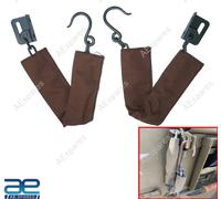 Portellone Catena W/Supporto & Cover Coppia Marrone Per Jeep Willys CJ2A CJ3A