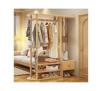 Portemanteau sur pied - Appendiabiti verticale in legno massello, per camera da letto, per la casa, da appendere alla porta d'ingresso, con scarpiera, panca Portemanteau sur pied (legno)