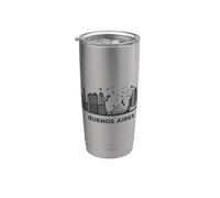 portenos, orizzonte, colorito, cityscape, buenos aires Bicchiere termico in acciaio inox doppia parete