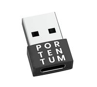 PORTENTUM adattatore USB c USB a - USB C Femmina a USB Maschio, Velocità 2.0, 480 MB, corpo premium in zinco ad alta resistenza al calore - adattatore USB a Tipo C di soli 4 grammi