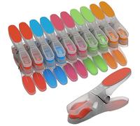 PORTENTUM Mollette per Bucato Antiscivolo in Silicone, Confezione da 20, Multicolore. Non Lascia Segni, per Indumenti Delicati, Resistente all'Esterno, Lunga Durata, Multiuso, Ecologiche, 7x2,8x1,7cm